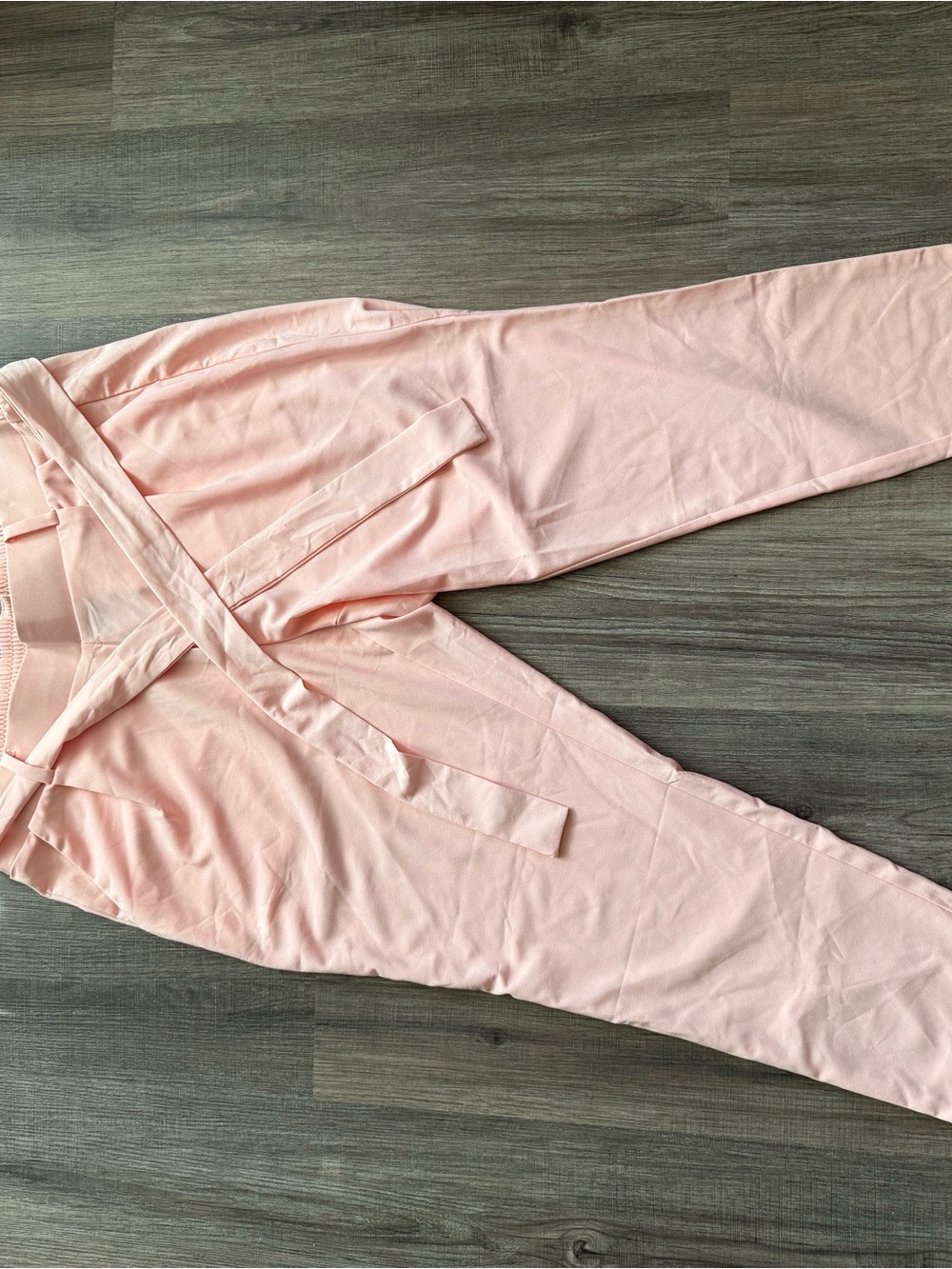 torrid Light Pink Tie-Waist Crepe Tapered Cigarette Pants